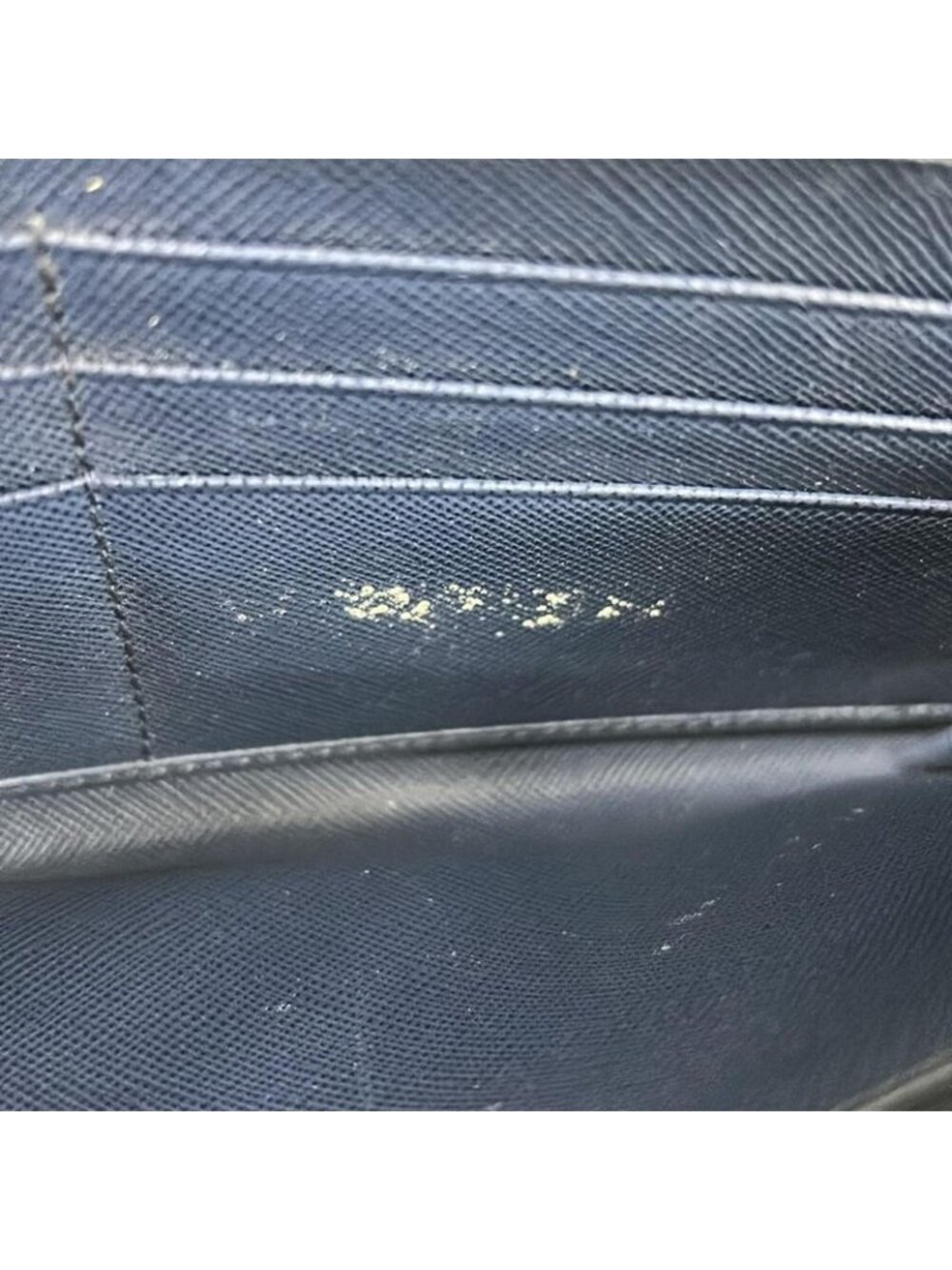 Prada Wallet Navy Double Zip Organizer Around Leather - Picture 10 of 10